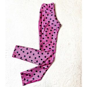 Lean2be Black Polka Dots Leggings XS